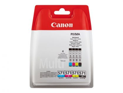 Canon CLI-571 C/M/Y/BK Multipack - 4-pack - black, yellow, cyan, magenta - original - ink tank