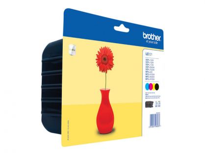 Brother LC121 Value Pack - Black, yellow, cyan, magenta - original - blister with security - ink cartridge - for Brother DCP-J132, DCP-J152, DCP-J552, DCP-J752, MFC-J245, MFC-J470, MFC-J650, MFC-J870