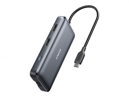 Anker PowerExpand 8-in-1 USB-C PD Media Hub - docking station - USB-C - 2 x HDMI - 1GbE