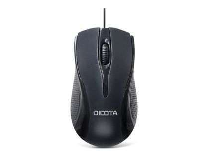 DICOTA - Mouse - right and left-handed - laser - 3 buttons - wired - USB - black