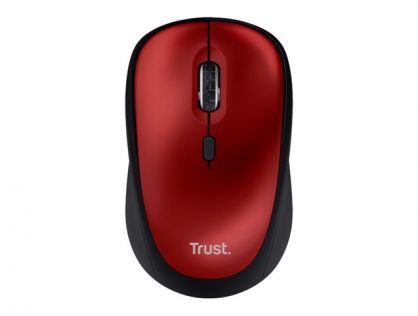 Trust Yvi+ - mouse - silent - 2.4 GHz - red