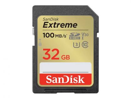 SanDisk Extreme PLUS - Flash memory card - 32 GB - UHS-I U3 / Class10 - SDHC UHS-I