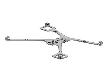 SpacePole X-Frame mounting component - open - for tablet - white