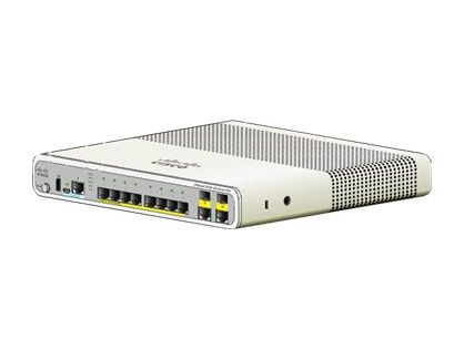 Cisco Catalyst Compact 2960C-8TC-L - Switch - Managed - 8 x 10/100 + 2 x shared Gigabit SFP - desktop, rack-mountable, wall-mountable - refurbished