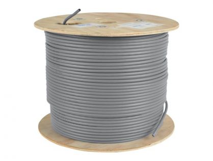 Eaton Tripp Lite Series Cat5e 350 MHz Solid Core (UTP) PVC Bulk Ethernet Cable - Gray, 1000 ft. (304.8 m), TAA - bulk cable - 304.8 m - grey