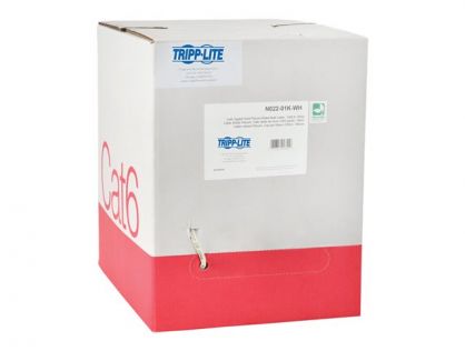 Eaton Tripp Lite Series Cat6 Gigabit Solid Core Plenum-Rated UTP CMP PVC Bulk Ethernet Cable, White, 1000 ft. (304.8 m) - bulk cable - TAA Compliant - 304.8 m - white
