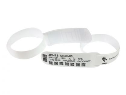 Zebra Z-Band UltraSoft RFID LR - RFID wristbands - 525 pcs. - 25.4 x 279.4 mm