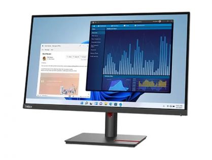 Lenovo ThinkVision T27p-30 - LED monitor - 27" - 3840 x 2160 4K @ 60 Hz - IPS - 350 cd/m² - 1300:1 - 4 ms - HDMI, DisplayPort, USB-C - black