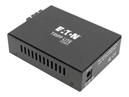 Eaton Tripp Lite Series Gigabit Singlemode Fiber to Ethernet Media Converter, SMF 10/100/1000 SC, 1310 nm, 20 km (12.4 mi.) - fibre media converter - 10Mb LAN, 100Mb LAN, 1GbE