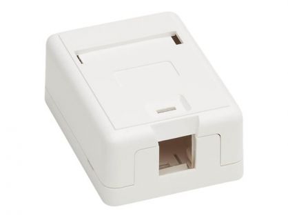 Tripp Lite Surface-Mount Box for Keystone Jack - 1 Port, White - network surface mount box
