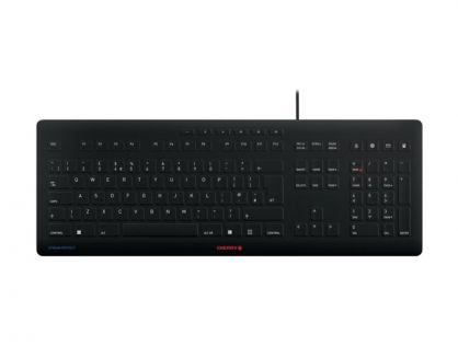 CHERRY STREAM KEYBOARD - keyboard - disinfectable hygiene keyboard - QWERTY - UK - black Input Device