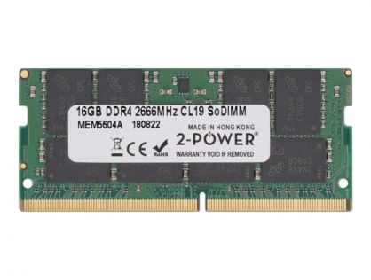 2-Power - DDR4 - module - 16 GB - SO-DIMM 260-pin - 2666 MHz / PC4-21300 - unbuffered