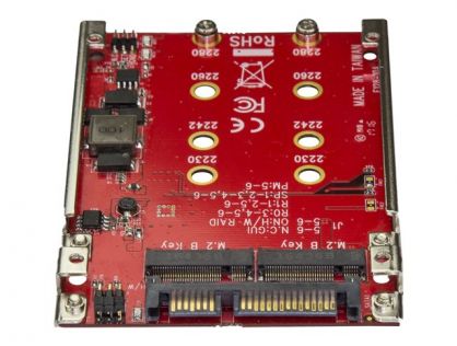 StarTech.com M.2 to SATA Adapter - Dual Slot - for 2.5in Drive Bay - RAID - M.2 SSD - M.2 Adapter - M.2 SSD Adapter (S322M225R) - storage controller (RAID) - M.2 Card - SATA 6Gb/s