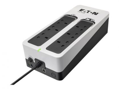 Eaton 3S Gen2 - UPS - BS, (3) UK, (3) UK surge only, tower - AC 220/230/240 V - 330 Watt - 550 VA - 1-phase - 5 Ah - USB - output connectors: 6 - United Kingdom - black / white
