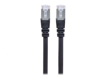 Intellinet Network Patch Cable, Cat6A, 1m, Black, Copper, S/FTP, LSOH / LSZH, PVC, RJ45, Gold Plated Contacts, Snagless, Booted, Lifetime Warranty, Polybag - patch cable - 1 m - black