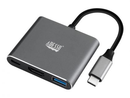 Adesso 3-IN-1 - docking station - USB-C - HDMI