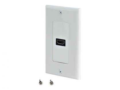 StarTech.com Single Outlet Female HDMI Wall Plate White - Wall mount plate - white - HDMIPLATE - wall mount plate