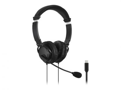 Kensington Hi-Fi USB-C Headphones with Mic - Headset - on-ear - wired - USB-C - black