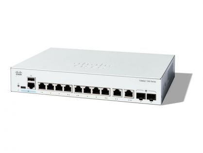 Cisco Catalyst 1300-8T-E-2G - Switch - L3 - Managed - 8 x 10/100/1000Base-T + 2 x combo Gigabit SFP/RJ-45 - rack-mountable
