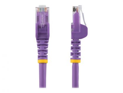 StarTech.com 1m CAT6 Ethernet Cable, 10 Gigabit Snagless RJ45 650MHz 100W PoE Patch Cord, CAT 6 10GbE UTP Network Cable w/Strain Relief, Purple, Fluke Tested/Wiring is UL Certified/TIA - Category 6 - 24AWG (N6PATC1MPL) - network cable - 1 m - purple