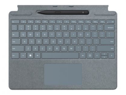 Microsoft Surface Pro Signature Keyboard - keyboard - with touchpad, accelerometer, Surface Slim Pen 2 storage and charging tray - UK - ice blue - with Slim Pen 2