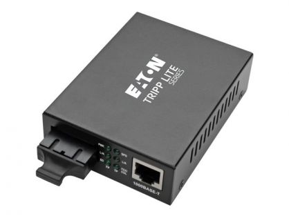 Eaton Tripp Lite Series Gigabit Multimode Fiber to Ethernet Media Converter, 10/100/1000 SC, International Power Supply, 850 nm, 550 m (1,804 ft.) - fibre media converter - 10Mb LAN, 100Mb LAN, 1GbE