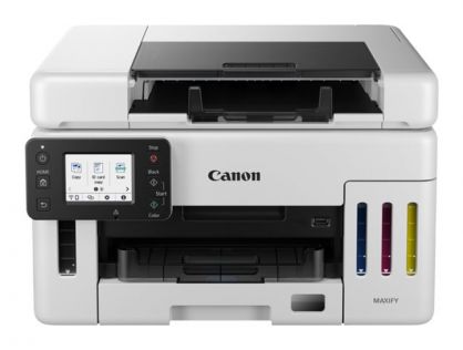 Canon MAXIFY GX6550 Ink Tank Multifunction Printer. 24ipm Mono, 15.5ipm Colour. 250 Sheet Tray. 100 Sheet Rear Tray. MacOS, Chrome, Windows. Ethernet and WIFI