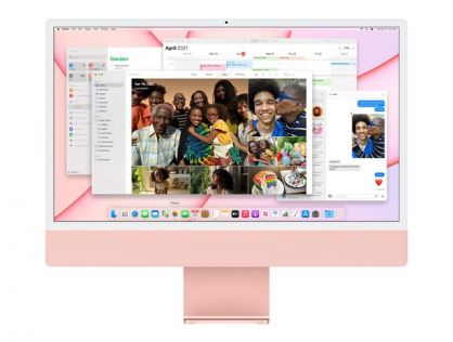 All-in-one - 24-Inch iMac with Retina 4.5k Display - Apple M1 Chip with 8Core CPU and 7Core GPU - 8GB RAM - 256GBSSD - Pink - Z14P
