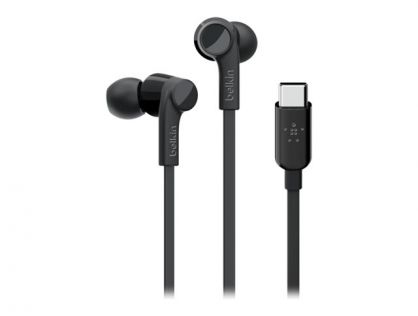 Belkin ROCKSTAR - earphones with mic - USB-C