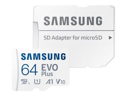 Samsung EVO Plus MB-MC64KA - flash memory card - 64 GB - microSDXC UHS-I