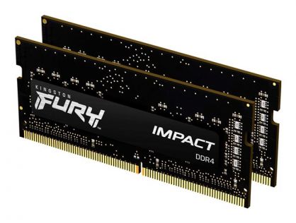 Kingston FURY Impact - DDR4 - kit - 16 GB: 2 x 8 GB - SO-DIMM 260-pin - 2666 MHz / PC4-21300 - unbuffered