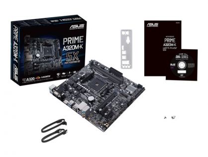 ASUS PRIME A320M-K - Motherboard - micro ATX - Socket AM4 - AMD A320 Chipset - USB 3.0 - Gigabit LAN - onboard graphics (CPU required) - HD Audio (8-channel)