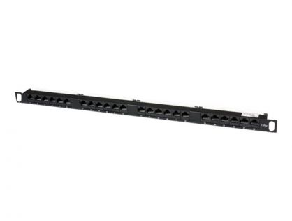 StarTech.com 24 Port 0.5U Cat5e Patch Panel - RJ45 Ethernet Rack Mount Cat 5e 110 Patch Panel - Rackmount Network Patch Panel (PANELHU24) - patch panel