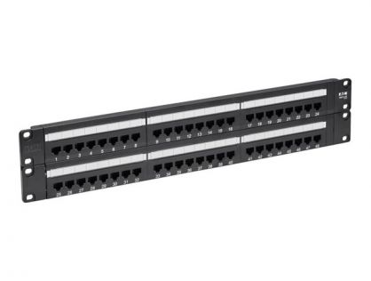 Eaton Tripp Lite Series 48-Port Cat6 Cat5 Patch Panel Rackmount 110 Punch Down RJ45 Ethernet 1URM 568B - patch panel - 19"