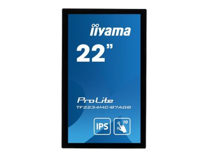 iiyama ProLite TF2234MC-B7AGB - LED monitor - 22" (21.5" viewable) - open frame - touchscreen - 1920 x 1080 Full HD (1080p) @ 60 Hz - IPS - 350 cd/m² - 1000:1 - 8 ms - HDMI, VGA, DisplayPort - black