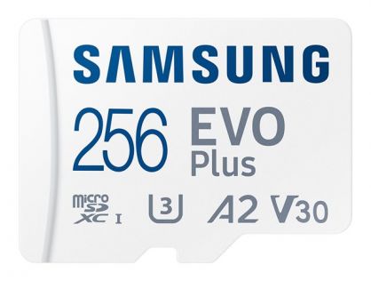 EVO PLUS MICROSDXC UHS-I CARD WITH ADAPTER 256GB 160MB/S U1