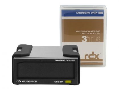 Overland-Tandberg RDX QuikStor - RDX drive - SuperSpeed USB 3.0 - external - with 3 TB Cartridge