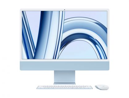 Allinone 24inch iMac with Retina 4.5K display M3 chip with 8core CPU and 10core GPU 8GB RAM 256GB SSD Blue Z19K