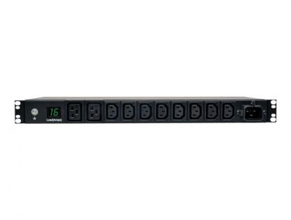 Eaton Tripp Lite Series PDU Metered 200V-240V 16A IEC-309 8 C13; 2 C19 Horizontal 1URM - horizontal rackmount - power distribution unit - 3.8 kW