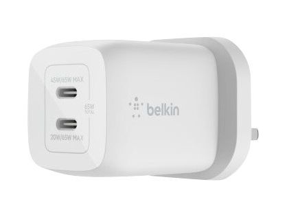 Belkin BoostCharge Pro GaN power adapter - 2 x USB-C - 65 Watt