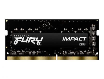 Kingston FURY Impact - DDR4 - module - 8 GB - SO-DIMM 260-pin - 3200 MHz / PC4-25600 - CL20 - 1.2 V - unbuffered - non-ECC - black