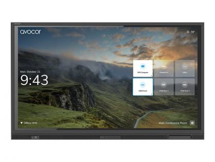 Avocor AVE-6540 - 65" Diagonal Class E Series LED-backlit LCD display - interactive digital signage - with touchscreen - 4K UHD (2160p) 3840 x 2160 - direct-lit LED
