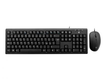 V7 CKU200IT - keyboard and mouse set - Italian - black Input Device