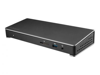 StarTech.com Thunderbolt 3 Dock, Dual Monitor 4K 60Hz TB3 Laptop Docking Station with DisplayPort, 85W Power Delivery Charging, 6-Port USB 3.0 Hub, SD 4.0 Reader, GbE, Audio, Windows & Mac - 85W PD TB3 Dock (TB3DOCK2DPPU) - docking station - Thunderbolt 3