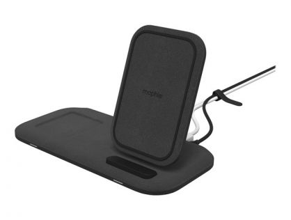 mophie wireless charging stand+ wireless charging pad / charging stand - + AC power adapter - USB - 15 Watt