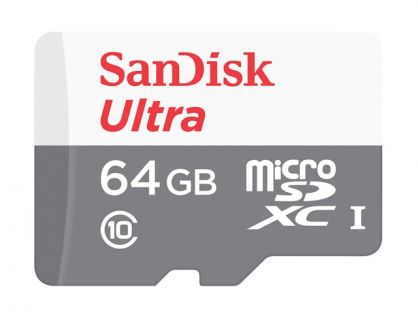 SanDisk Ultra - Flash memory card (microSDHC to SD adapter included) - 64 GB - Class 10 - microSDXC UHS-I