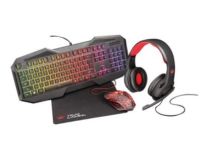 Trust GXT 788RW 4-in-1 - keyboard, mouse, headset and mouse pad set - QWERTY - UK