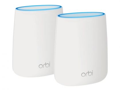 NETGEAR Orbi RBK20 - Wi-Fi system - (router, extender) - up to 250 sq.m 1GbE - Wi-Fi 5 - Tri-Band