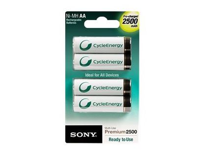 NI-MH AA 2500MAH PRE-CHARGED 4PCK. 1000X RECHARGEABLE