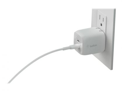 Belkin BoostCharge Pro GaN power adapter - PPS and GaN technology - 2 x USB-C - 45 Watt
